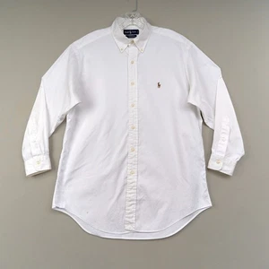 Camisa Polo Ralph Lauren De Colección Para Hombres 16 32 Blanca Yarmouth Pinpoint Oxford Carne - Imagen 1 de 10