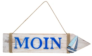 Holzschild m. Anker  blau 1705 45 x 10 x1,5 cm Deko Unikat für Drinnen & Draußen - Bild 1 von 3