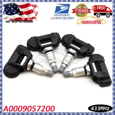 4x SENSOR DE PRESIÓN DE NEUMÁTICOS TPMS A0009057200 para Mercedes-Benz E350 C250 C300 C350 Foto 1 de 4