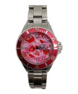 BAPEX A Bathing Ape Women's Wrist Watch Pink Camo camouflage Japan Used - Picture 1 of 10