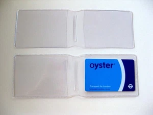 100 x Clear Plastic Oyster Card Wallet / Holder / Cover - Picture 1 of 1
