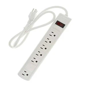 3Ft 6-Outlet Perpendicular Surge Protector 14AWG/3, 15A 90J - Picture 1 of 1