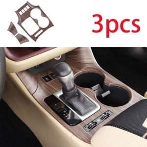 For Toyota Highlander 2015-2021 Yellow Wood Grain Gear Shift Both Side Trim 3Pcs - Imagen 1 de 7