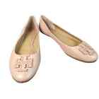 Tory Burch Leather ballet Flats Women's Size 11 Slip On Casual Work nude sand