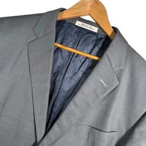 Abrigo deportivo chaqueta de lana gris Blazer Joseph Abboud X Ermenegildo Zegna 46L para hombre - Imagen 1 de 14