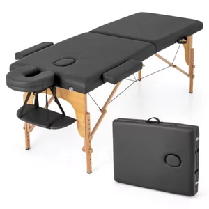 84 In. Portable and Foldable Massage Salon Spa Facial Care Tattoo Bed - Picture 1 of 11