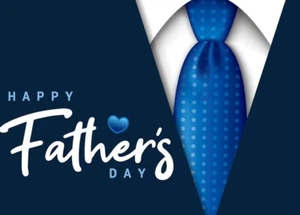 Happy Fathers Day Background Blue Tie Theme Photo Backdrop Love Dad - Picture 1 of 4