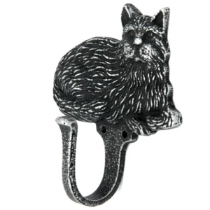 Hickory Hardware Antique Pewter Solid Brass Decorative Cat Wall Hook P27702-AP - Picture 1 of 4