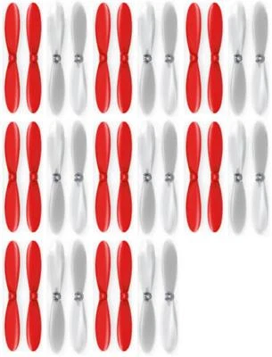 Hubsan X4 H107D Red Clear Propeller Blades Props Propellers 8 Pack - Image 1 of 2