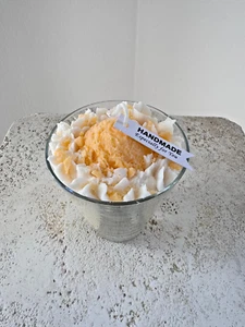 Duftkerze Ice Cream, Bio Sojawachs, Hand Made, Unikat, Geschenk, Farbe: Peach - Bild 1 von 2