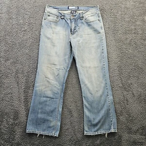 Anchor Blue Jeans Boot Cut Vintage Y2K 2000 100% Cotton 32x30 (real 33x28) Faded - Picture 1 of 13