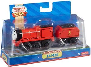 Trenino Thomas, Locomotiva James in legno funzionante a batteria di Fisher Price