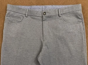 BALLIN Mens Gray Stretch Comfort-EZE Flat Front Five Pocket Dress Pants 38x30 - Picture 1 of 8