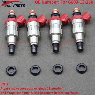 Juego de 4 inyectores de combustible para camioneta Mazda B2600 Le5 1990-1993 cabina extendida 2 puertas Foto 1 de 4