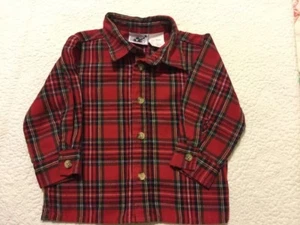 EUC Boys 12M Christmas Plaid Button Front Shirt by Good Lad, BIN - Picture 1 of 3