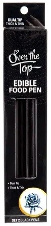 Black Edible Dual Tip Markers Pk 2 - image 1 of 1