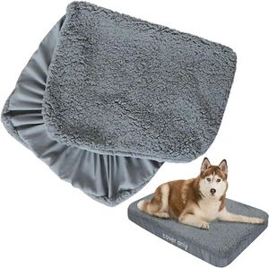 Waterproof Dog Bed Cover Soft Plush Replacement Washable Dog Bed Liner 54"x44" - Picture 1 of 7