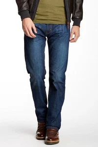 Levis 505 Regular Fit Jeans Mens 36x34 Straight Leg Dark Blue 00505-1136 $69.50 - Picture 1 of 11