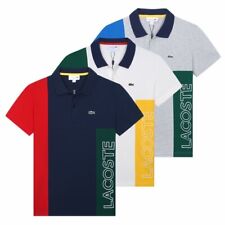 Men's Lacoste Mesh Short Sleeve Polo Shirt Regular Fit Button New (M-2XL)