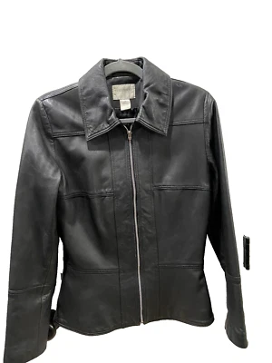 Hugo Buscati Collection 100 % leather Jacket Size S Women's black Full Zip Up  - Image 1 of 4