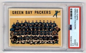1960 Topps Green Bay Packers Team #60 PSA 2.5 - Picture 1 of 2