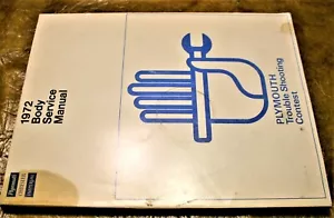 1972 72 PLYMOUTH CHRYSLER BODY SHOP MANUAL ORIGINAL SERVICE BOOK Newport Valiant - Picture 1 of 3