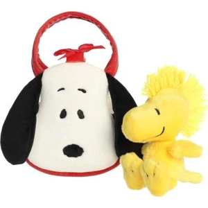 Aurora® Fancy Pals™ Peanuts Snoopy 8 Inch Stuffed Animal Woodstock with Purse Ca - Picture 1 of 4