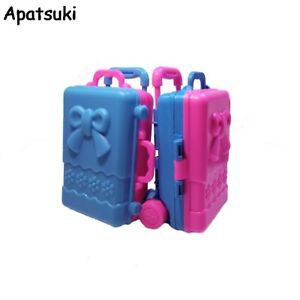Miniature Bowknot Storage Case For 11.5in Doll Plastic 3D Cute Travel Suitcase