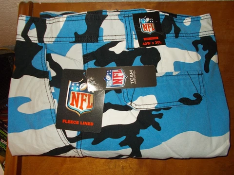 NFL Detroit Lions Camouflage Cargo FLEECE Lined Pants Size 40W X 30L Men's Cover