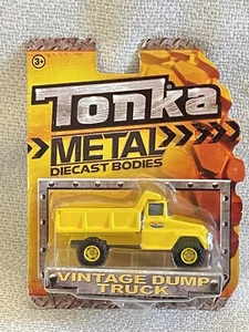HTF Yellow Tonka Diecast Metal Bodies Dump Truck - Picture 1 of 4