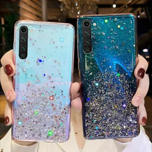 Custodia per Xiaomi Redmi Note 12 11 10 Pro 13T 12T glitter trasparente antiurto cover - Foto 1 di 18