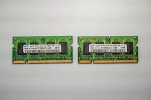 2x512BM Samsung M470T6554EZ3-CE6 PC2-5300S DDR2 - Laptop Memory RAM for Mac & PC - Picture 1 of 2