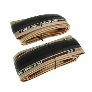 1 or 2 Vittoria Rubino Pro G2.0 Road Clincher 700x25C / 28C Para Black/Tan Tires - Picture 1 of 6