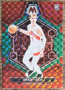 2023 Panini Mosaic Choice Gradey Dick Red & Green Prizm Rookie #239 Raptors - Bild 1 von 2