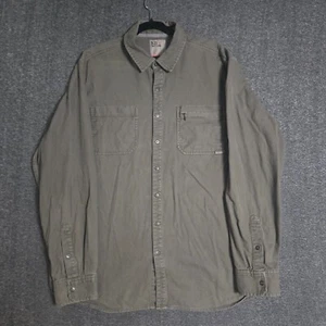 Men's 5.11 Tactical Snap Button Shirt Olive Green Sz Large Work Wear Long Sleeve - Picture 1 of 11