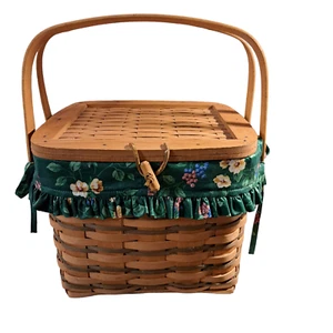 Longaberger 1992 Hostess Brown Remembrance Basket Set Medium - Picture 1 of 10