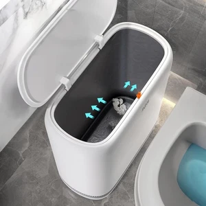 JOYBOS Bad Abfalleimer, Absorption Abfalleimer mit Presse Typ weiß  - Bild 1 von 8