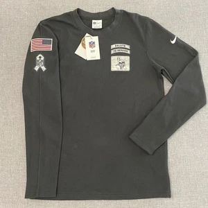 Nike Salute To Service Minnesota Vikings Gray Thermal Mens Small Henley New - Picture 1 of 12