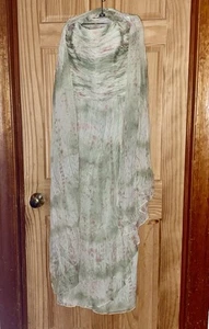 VTG NWOT Rickie Freeman TERI JON Women 6 100% Silk Strapless Maxi Dress w/ Scarf - Picture 1 of 22