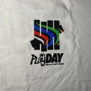 Undefeated PlayDay Block Party 2024 T Shirt White 2XL Made in USA Rare Event Tee - Picture 1 of 8