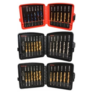 for Titanium Combination Drill Tap Bit Set 13 Pieces SAE & Metric Tap Bits Kit - Bild 1 von 10