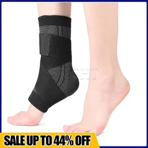 Ankle Brace Support Compression Sleeve Sport Plantar Fasciitis Foot Pain Relief - Picture 1 of 16