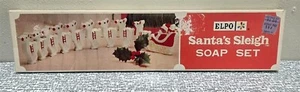 Vintage 1966 Elpo SANTA’S SLEIGH & Rentier SOAP SET mit Original Box JAPAN UNBENUTZT - Bild 1 von 8