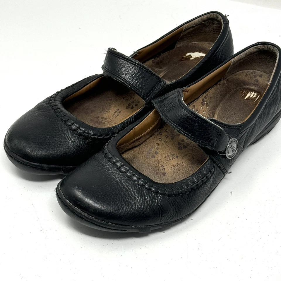 Sapatos femininos Hush Puppies couro preto Mary Jane tamanho 7 Gyneth - Imagem 1 de 4