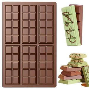Chocolate Bar Mold Silicone Dubai Chocolate Bar Mold Non-Stick Chocolate Bar ... - Picture 1 of 7