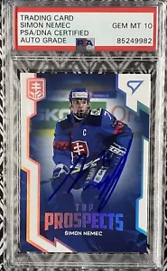 Simon Nemec 2022 SportZoo Hokejove Slovensko Top Prospects RC Card PSA 10 AUTO - Picture 1 of 1