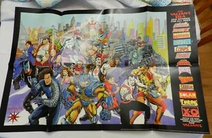 Two LN VALIANT COMIC POSTERS - The Valiant Era 34" by 22" & Deathmate 22" by 17" - Picture 1 of 4