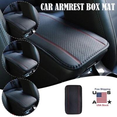 Auto Car Armrest Cushion Cover Center Console Box Pad Protector Mat Accessories - Image 1 of 4