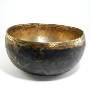 7" alte oxidierte Yoga gehämmert antike Klangschale buddhistisch tibetisch Vintage Nepal - Bild 1 von 6