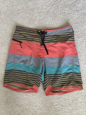 Pantalones Cortos Patagonia Dobladillo Vieira Elastizados Wavefarer Talla 35 Azul Rojo Foto 1 de 4